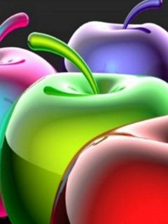 Maçãs Coloridas e Brilhantes