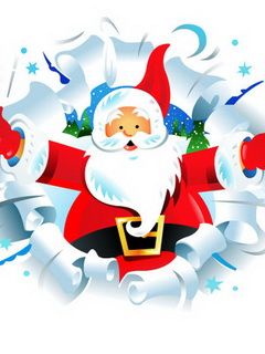 Ilustração Alegre do Papai Noel