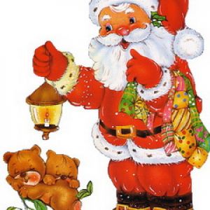 Papai Noel com lanterna
