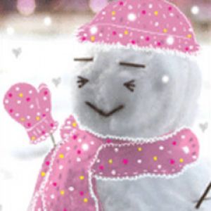 Boneco de Neve Fofo com Acessórios Rosa