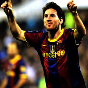 Lionel Messi Celebrando um Gol