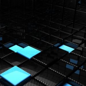 Design Abstrato Azul e Preto