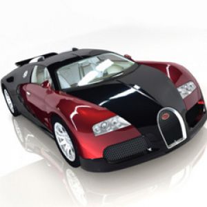 Bugatti Veyron Vermelho e Preto