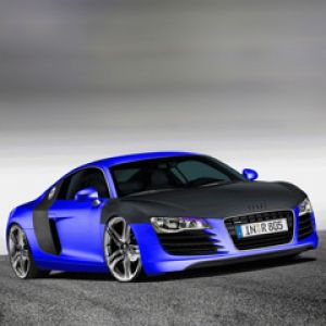 Carro Esportivo Azul Audi R8