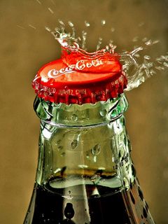 Garrafa de Coca-Cola com Splash