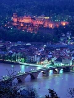Castelo de Heidelberg à Noite