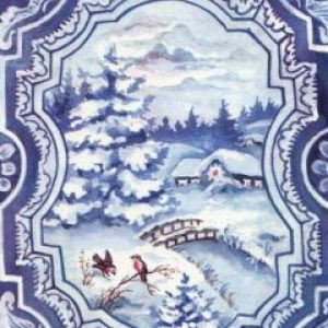 Paisagem de Inverno com Árvores Cobertas de Neve