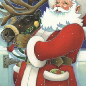 Papai Noel com Rena