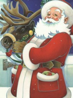 Papai Noel com Rena