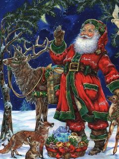Papai Noel com Rena