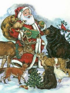 Papai Noel com Animais