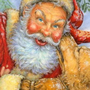 Ilustração do Papai Noel Alegre