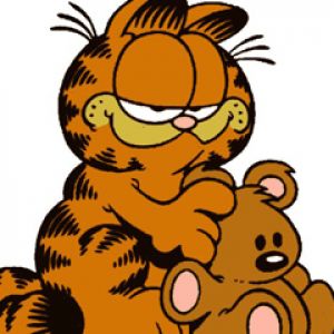 Garfield com Urso de Pelúcia