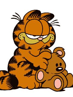 Garfield com Urso de Pelúcia