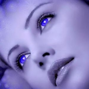 Arte dos Olhos Azuis Místicos