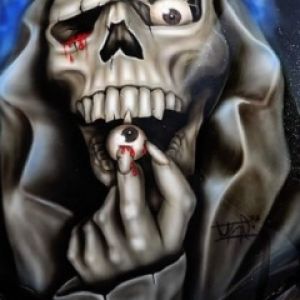 Arte de Caveira Assustadora