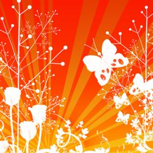 Design Floral e Borboletas Vibrantes