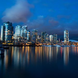 Skyline de Vancouver à Noite