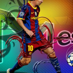 Arte de Futebol de Lionel Messi