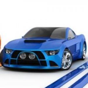 Carro Esportivo Azul