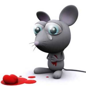 Rato de Desenho Animado Triste