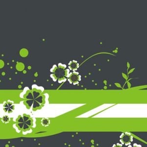 Design Floral Abstrato Verde