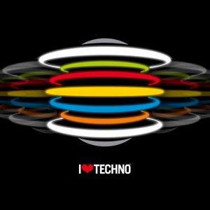 Eu Amo o Design Abstrato Techno
