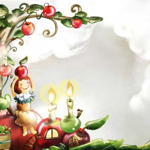 Ilustração de Árvore de Maçã Encantada