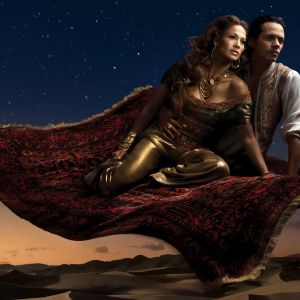 Voo em tapete mágico - Cena de fantasia