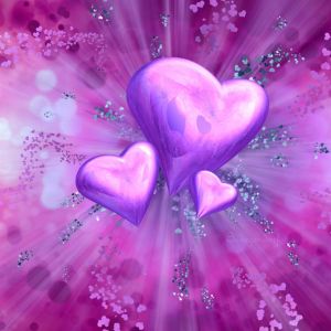 Fundo de Coração Roxo