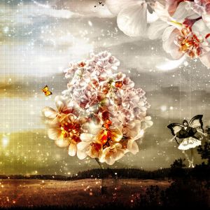 Paisagem Floral Fantástica