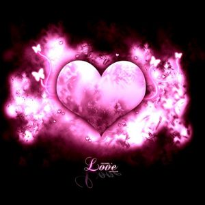 Coração Rosa Amor