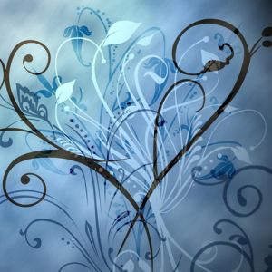 Design Floral Elegante em Forma de Coração