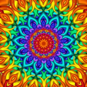 Padrão de Mandala Colorido