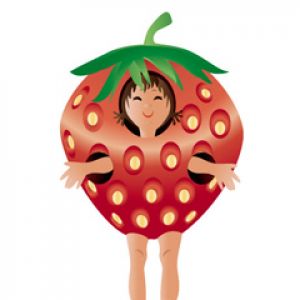 Ilustração da Menina Morango