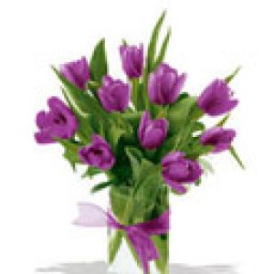 Buquê de Tulipas Roxas