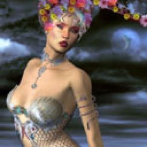 Garota Fantástica com Flores
