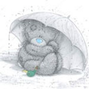Ursinho Fofo com Guarda-chuva