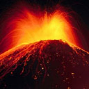 Fundo de Erupção Vulcânica
