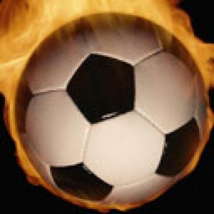 Bola de Futebol em Chamas