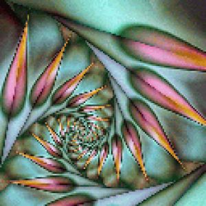 Arte Abstrata Espiral Colorida