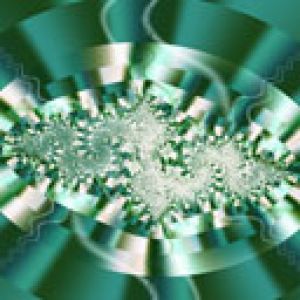 Design Fractal Abstrato Verde