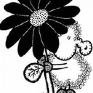 Ovelha Fofa com Flor