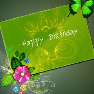 Design Floral de Feliz Aniversário