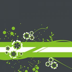 Design Abstrato Floral Verde