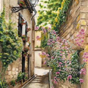Rua Encantadora com Flores