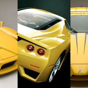 Ferrari Enzo amarela carro esportivo