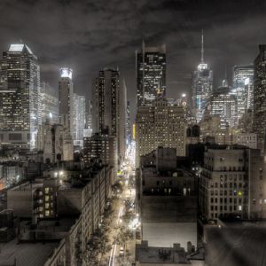 Horizonte da cidade à noite