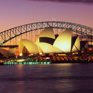 Sydney Opera House ao pôr do sol