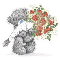 Urso Fofo com Flores